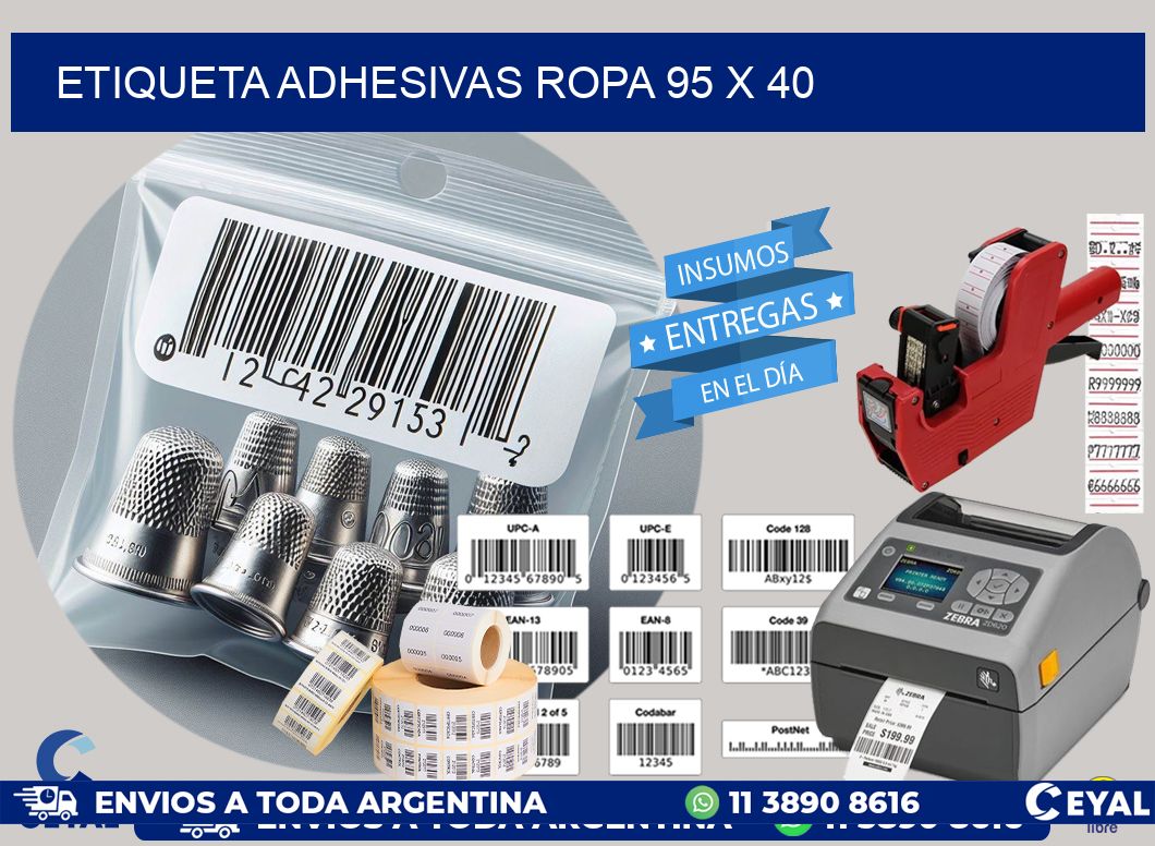 ETIQUETA ADHESIVAS ROPA 95 x 40