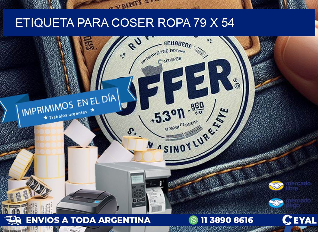 ETIQUETA PARA COSER ROPA 79 x 54