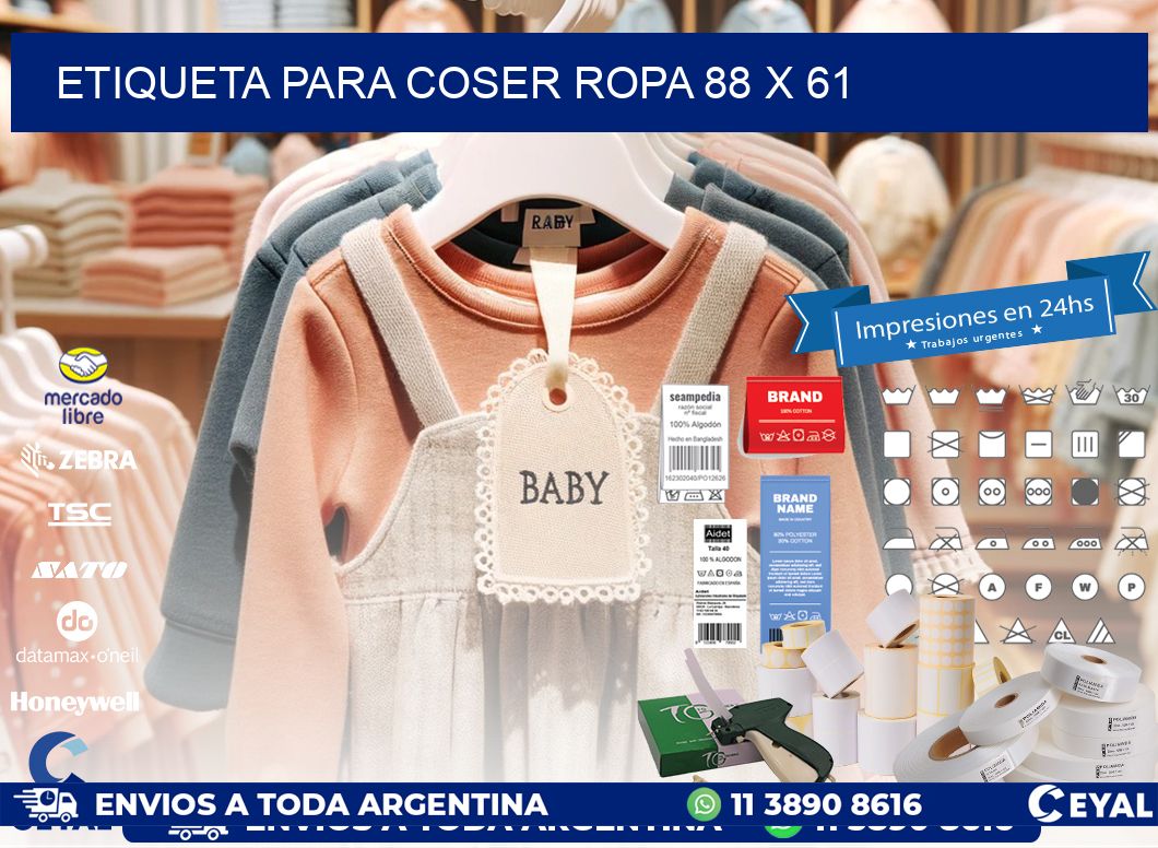 ETIQUETA PARA COSER ROPA 88 x 61