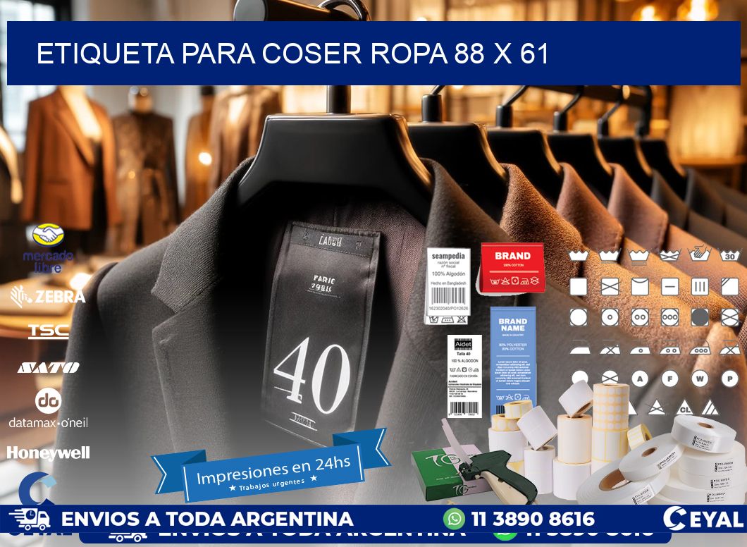 ETIQUETA PARA COSER ROPA 88 x 61