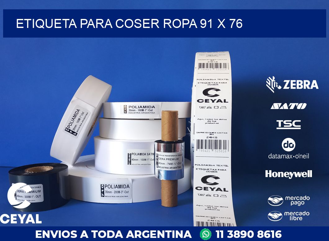 ETIQUETA PARA COSER ROPA 91 x 76