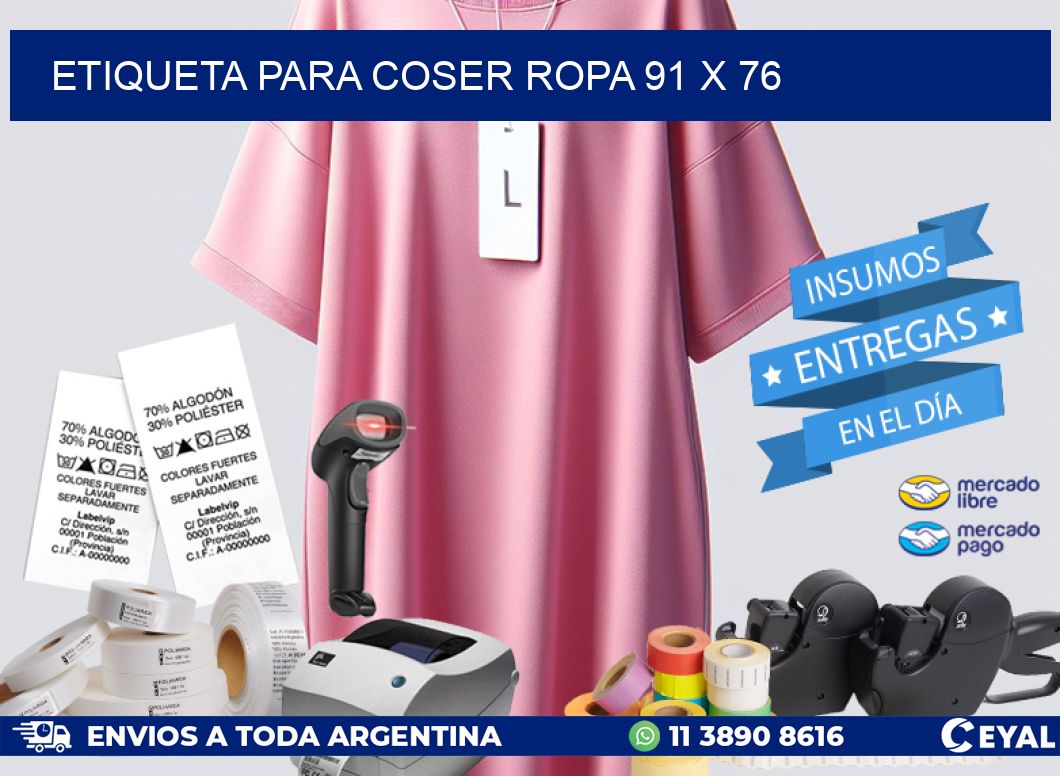 ETIQUETA PARA COSER ROPA 91 x 76