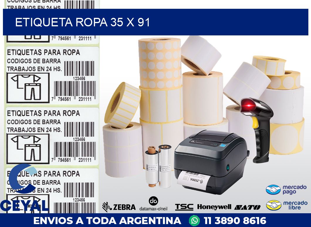ETIQUETA ROPA 35 x 91