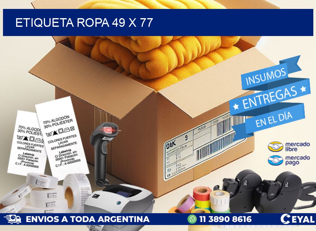 ETIQUETA ROPA 49 x 77