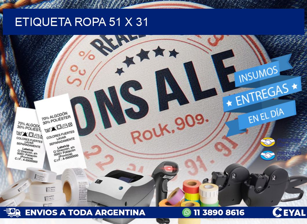 ETIQUETA ROPA 51 x 31