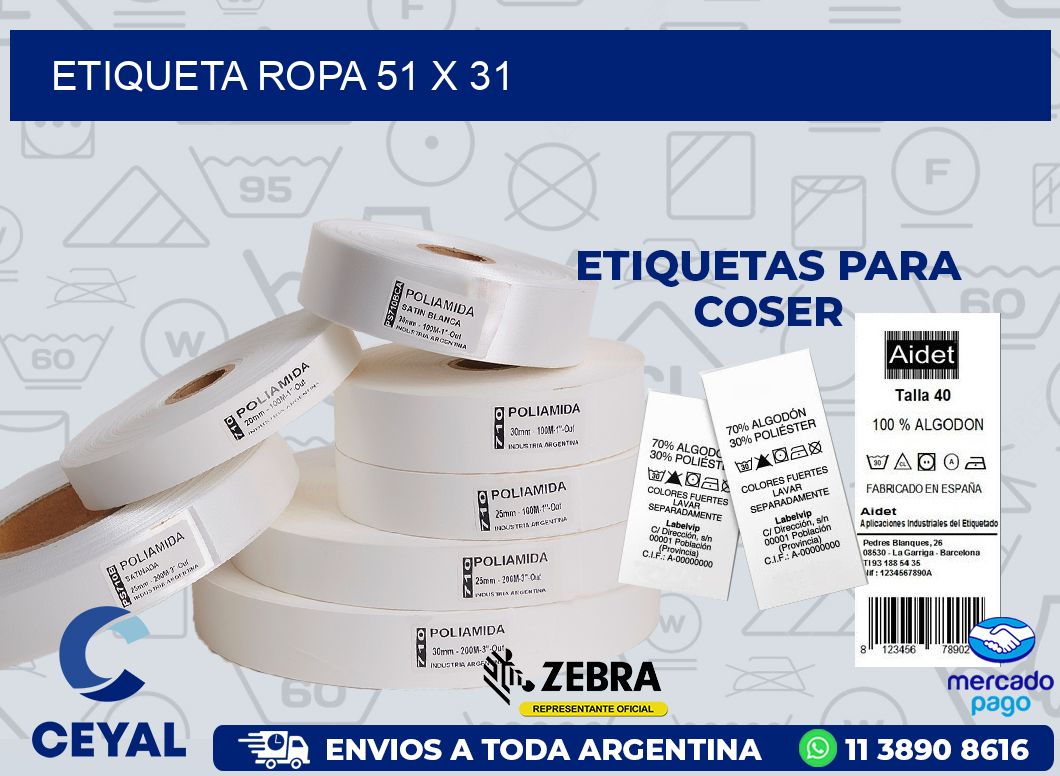 ETIQUETA ROPA 51 x 31