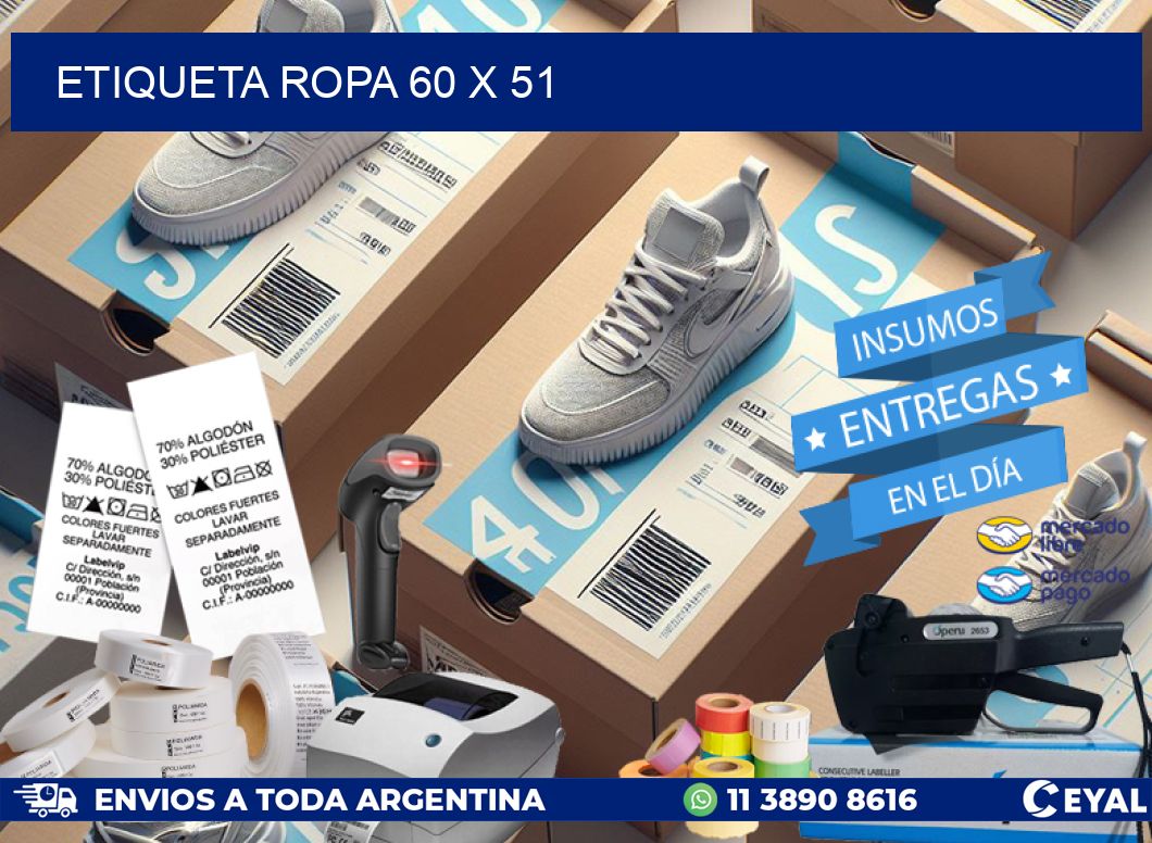 ETIQUETA ROPA 60 x 51