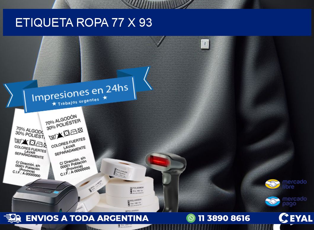 ETIQUETA ROPA 77 x 93