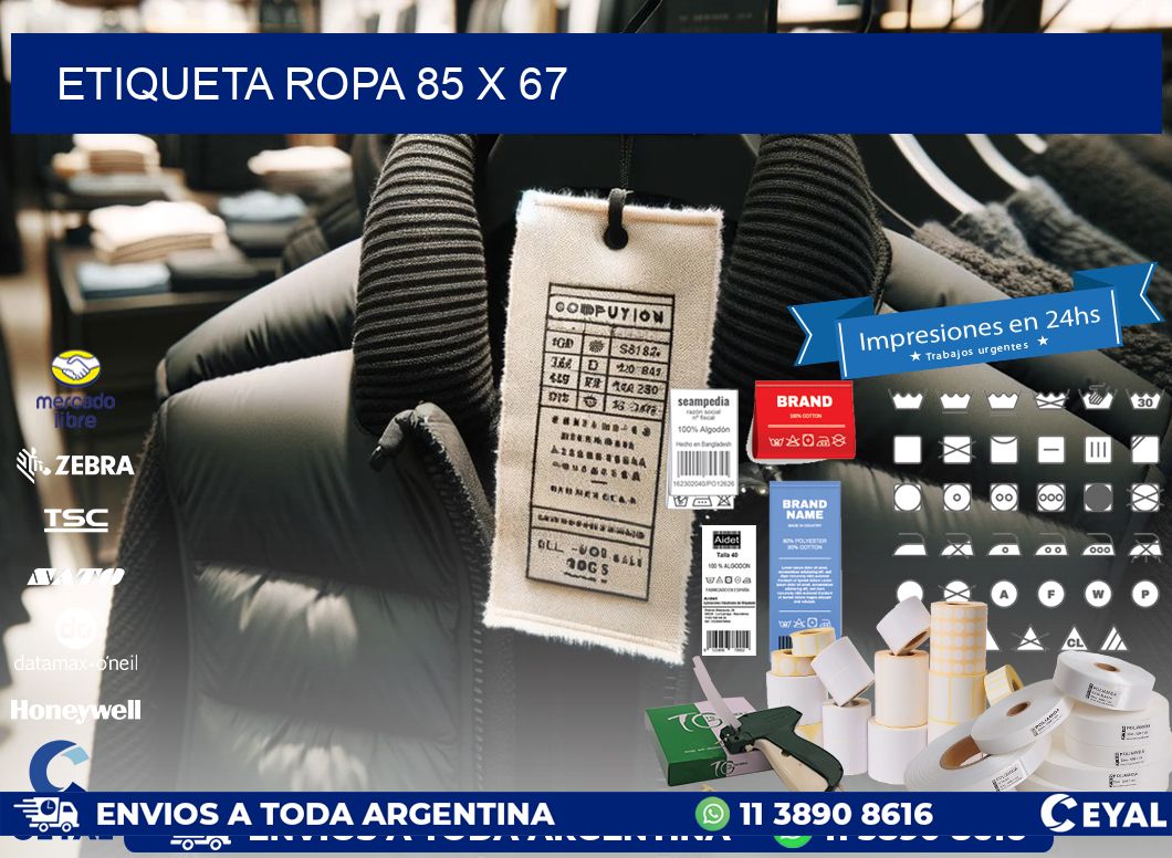 ETIQUETA ROPA 85 x 67