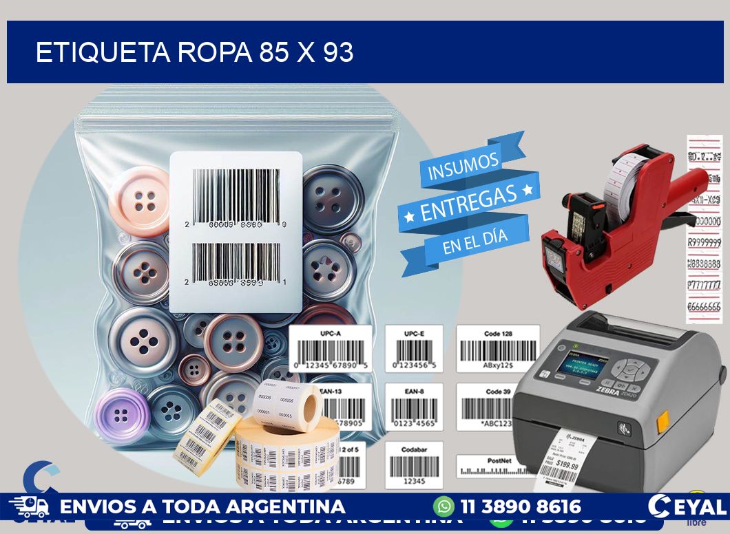 ETIQUETA ROPA 85 x 93