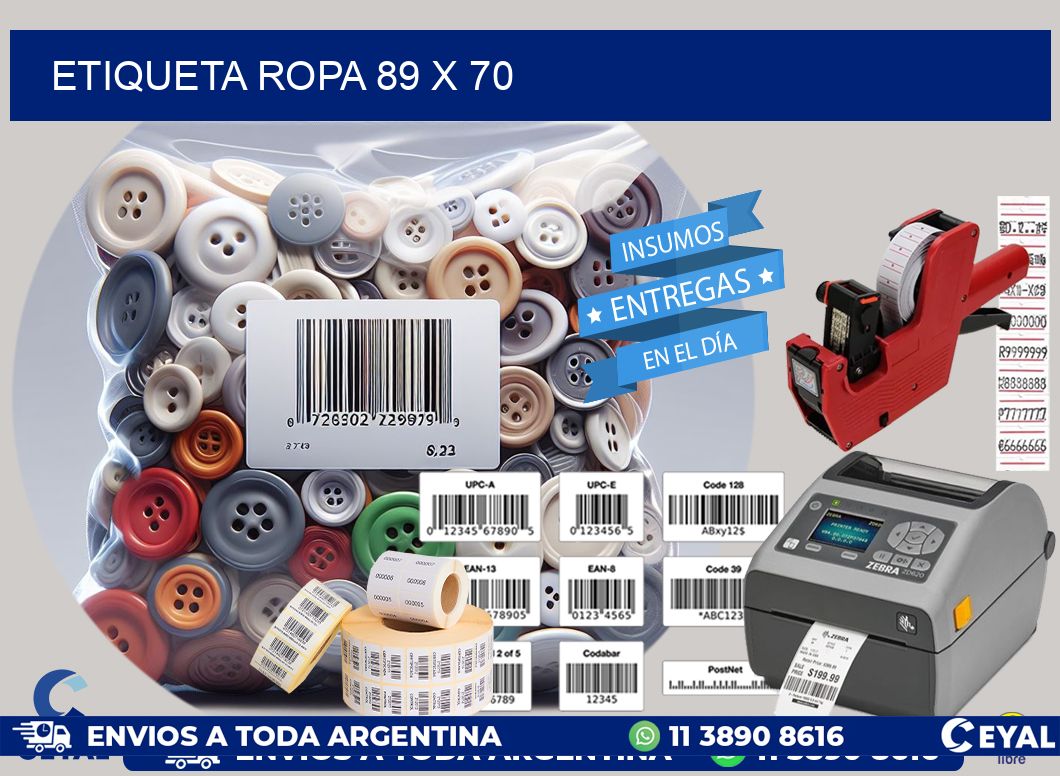 ETIQUETA ROPA 89 x 70