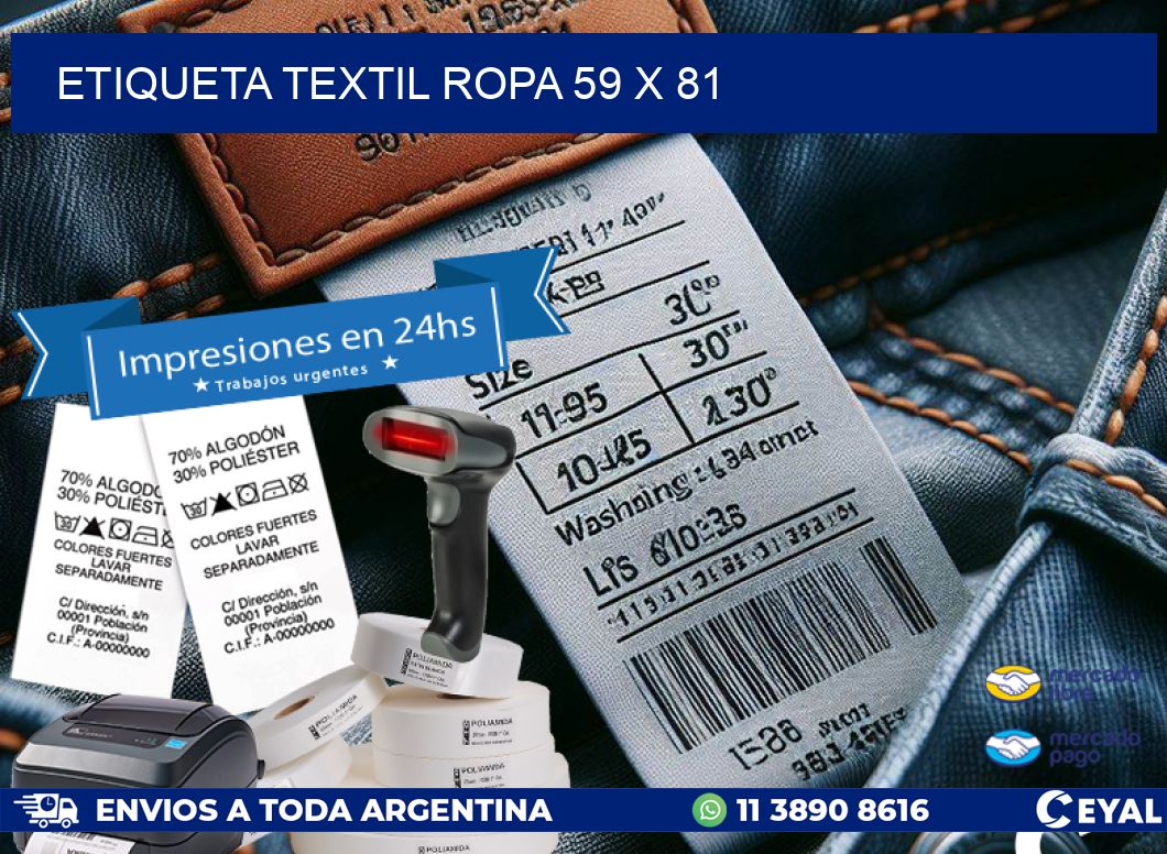 ETIQUETA TEXTIL ROPA 59 x 81