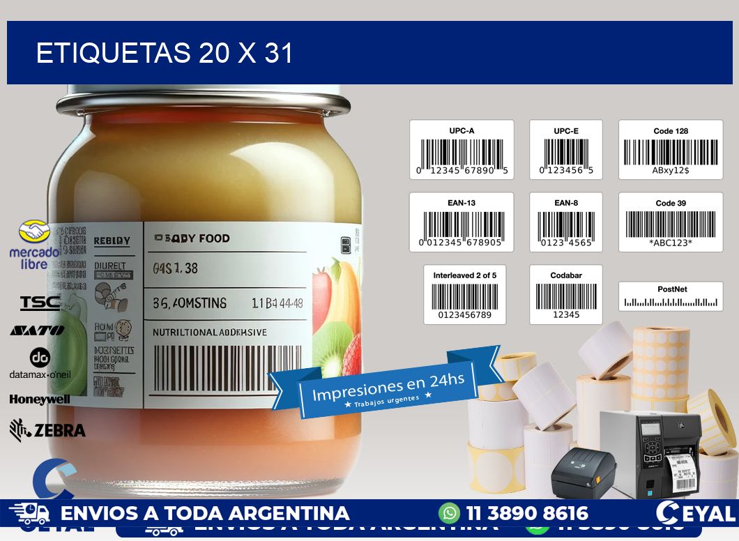 ETIQUETAS 20 x 31