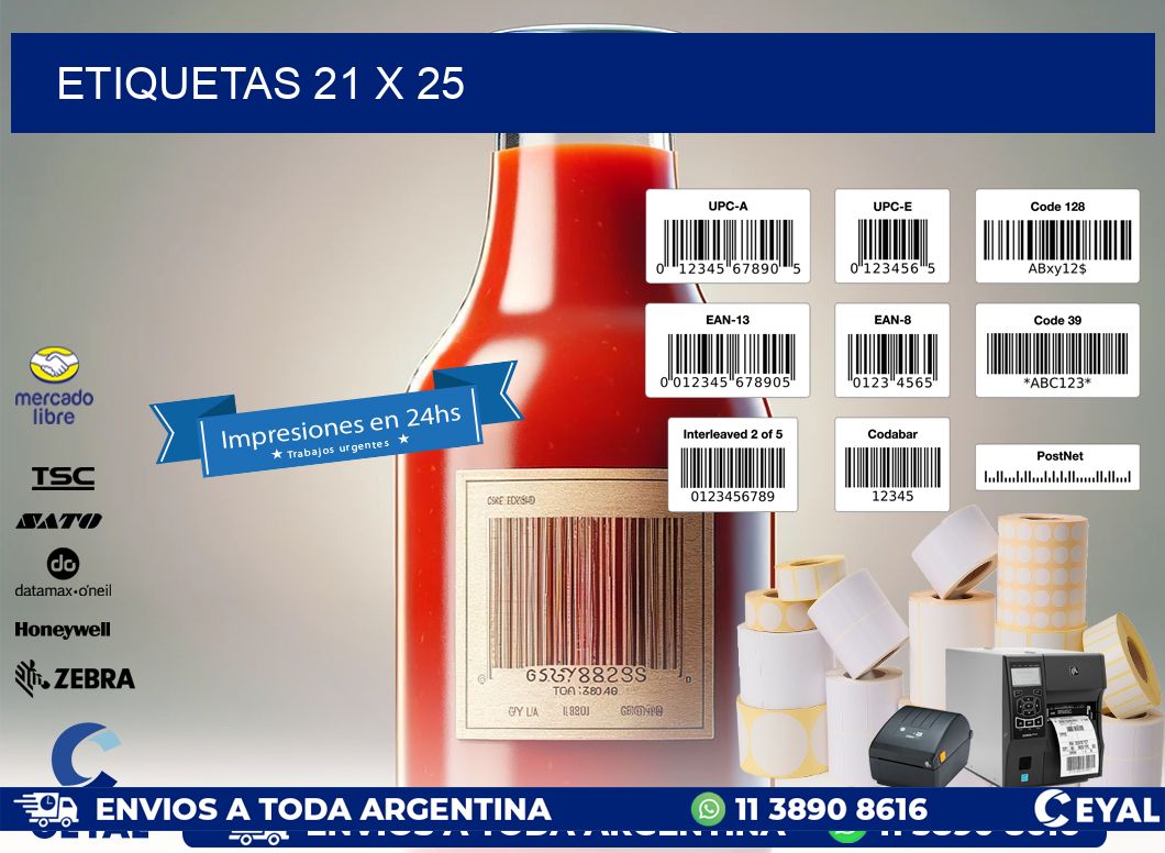 ETIQUETAS 21 x 25