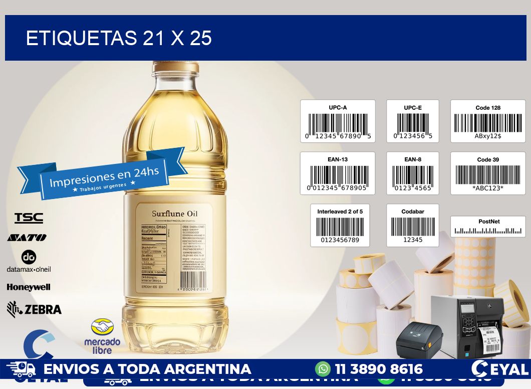 ETIQUETAS 21 x 25