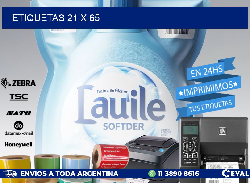 ETIQUETAS 21 x 65