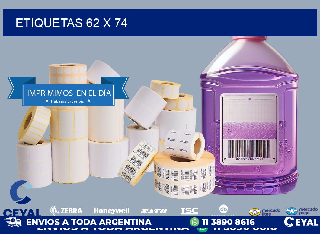 ETIQUETAS 62 x 74