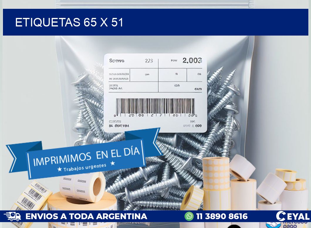 ETIQUETAS 65 x 51