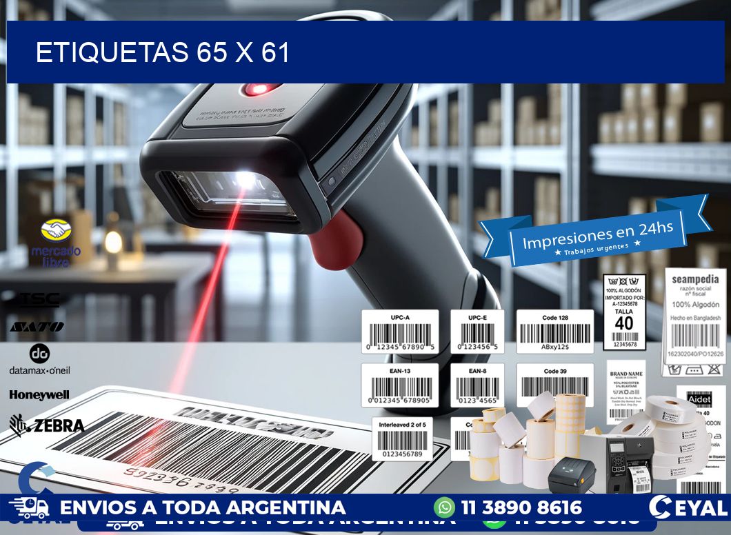 ETIQUETAS 65 x 61