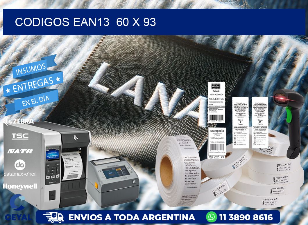CODIGOS EAN13 60 x 93