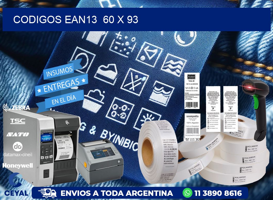 CODIGOS EAN13 60 x 93