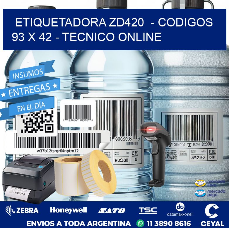 ETIQUETADORA ZD420  – CODIGOS  93 x 42 – TECNICO ONLINE