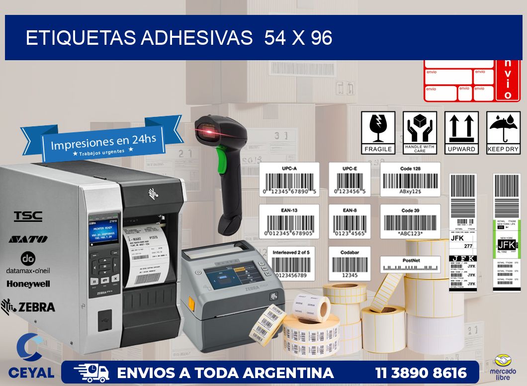 ETIQUETAS ADHESIVAS  54 x 96