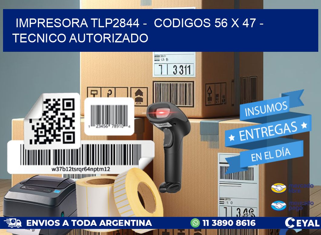 IMPRESORA TLP2844 -  CODIGOS 56 x 47 - TECNICO AUTORIZADO
