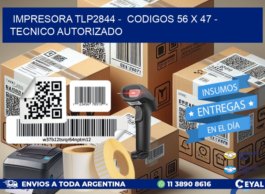IMPRESORA TLP2844 -  CODIGOS 56 x 47 - TECNICO AUTORIZADO
