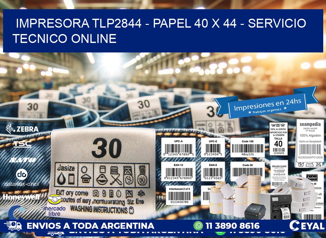 IMPRESORA TLP2844 - PAPEL 40 x 44 - SERVICIO TECNICO ONLINE