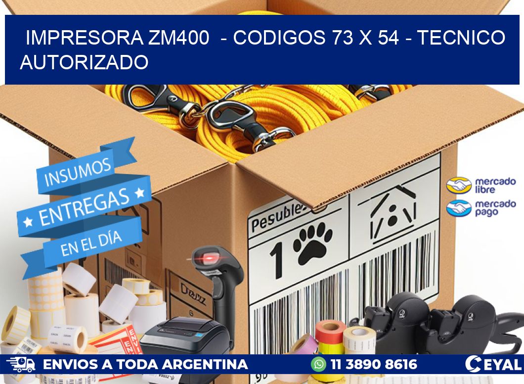 IMPRESORA ZM400 - CODIGOS 73 x 54 - TECNICO AUTORIZADO