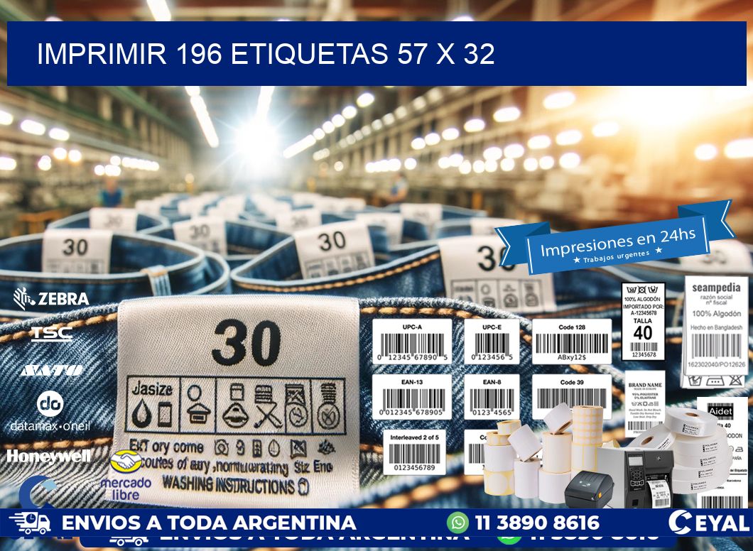 IMPRIMIR 196 ETIQUETAS 57 x 32