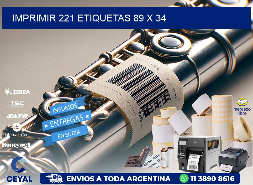 IMPRIMIR 221 ETIQUETAS 89 x 34