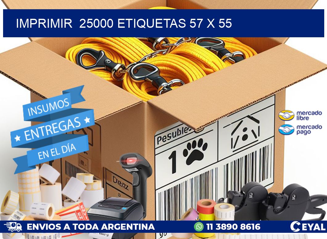 IMPRIMIR 25000 ETIQUETAS 57 x 55