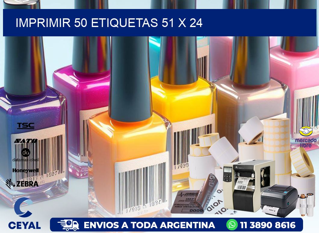 IMPRIMIR 50 ETIQUETAS 51 x 24
