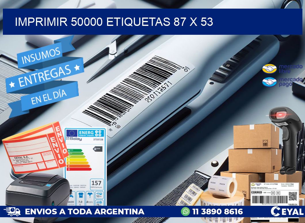 IMPRIMIR 50000 ETIQUETAS 87 x 53