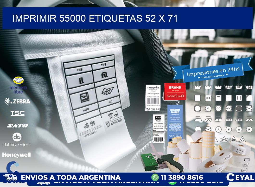 IMPRIMIR 55000 ETIQUETAS 52 x 71
