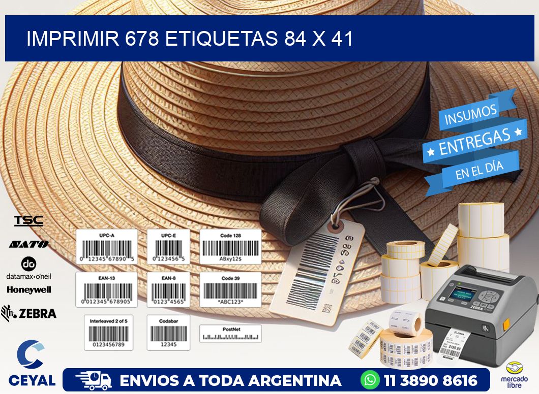 IMPRIMIR 678 ETIQUETAS 84 x 41