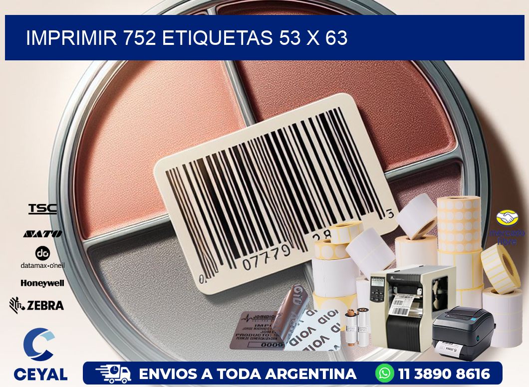 IMPRIMIR 752 ETIQUETAS 53 x 63