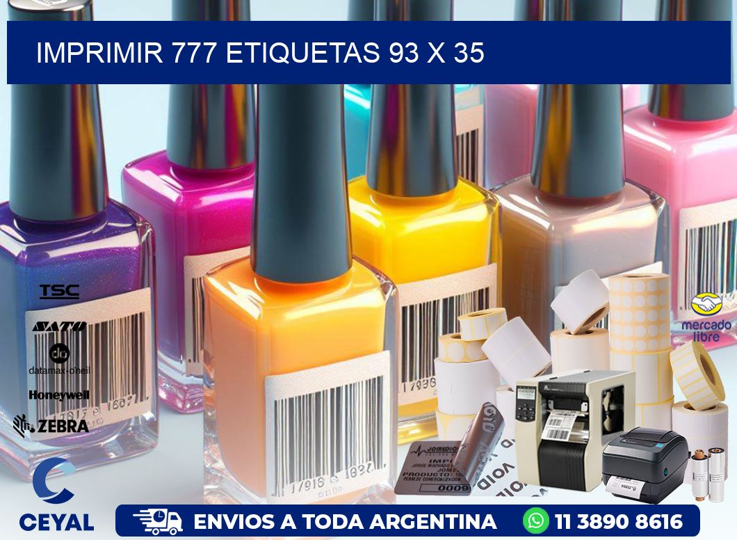 IMPRIMIR 777 ETIQUETAS 93 x 35