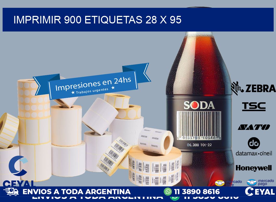 IMPRIMIR 900 ETIQUETAS 28 x 95