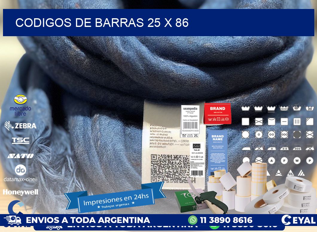 codigos de barras 25 x 86