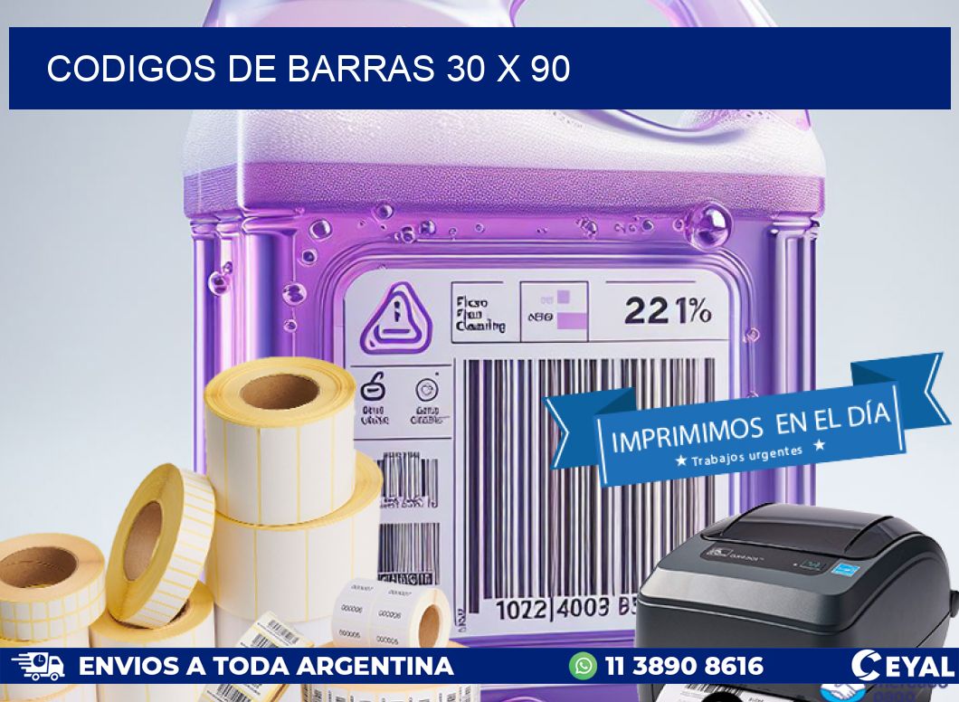 codigos de barras 30 x 90
