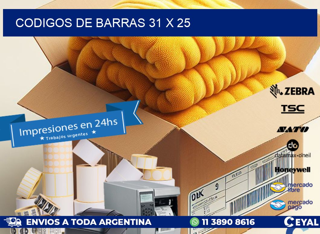 codigos de barras 31 x 25