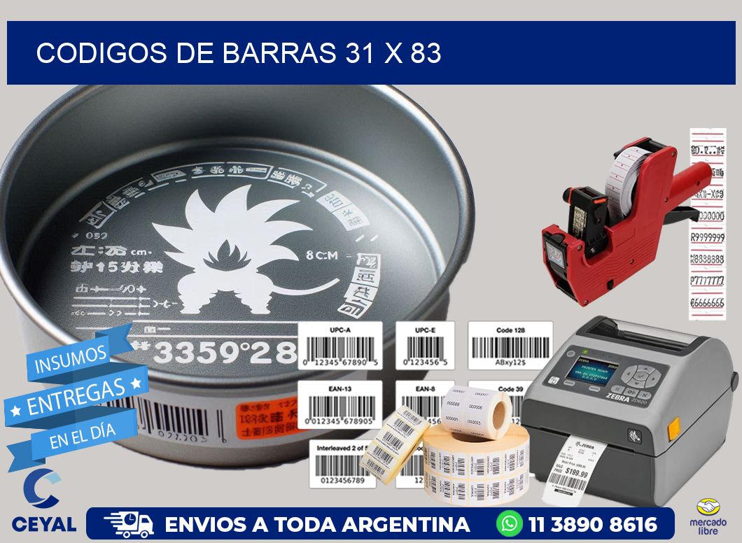 codigos de barras 31 x 83