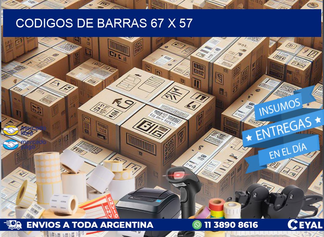 codigos de barras 67 x 57