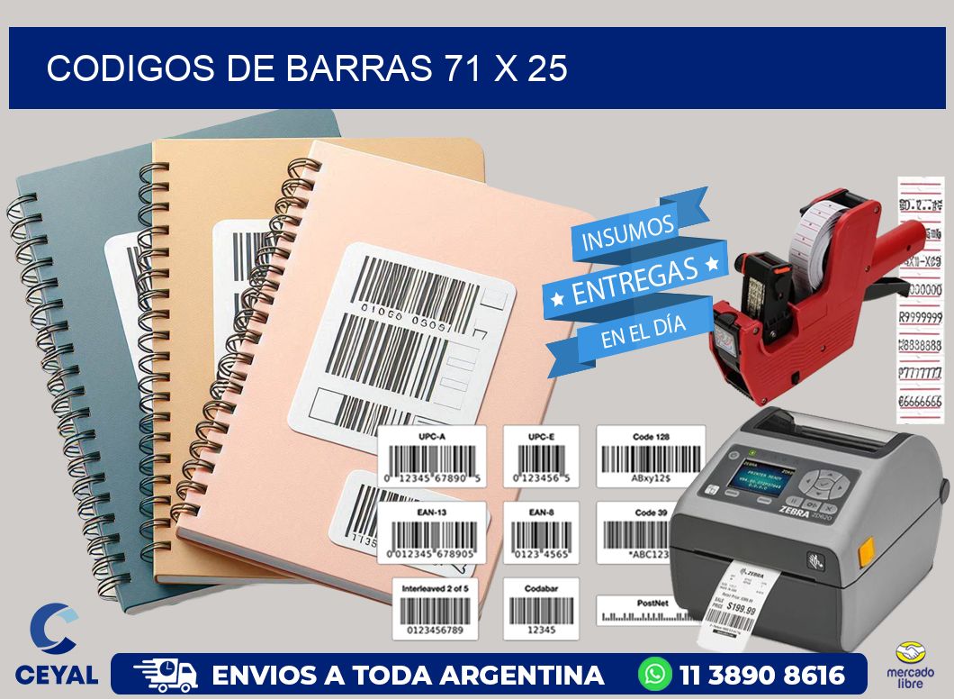 codigos de barras 71 x 25