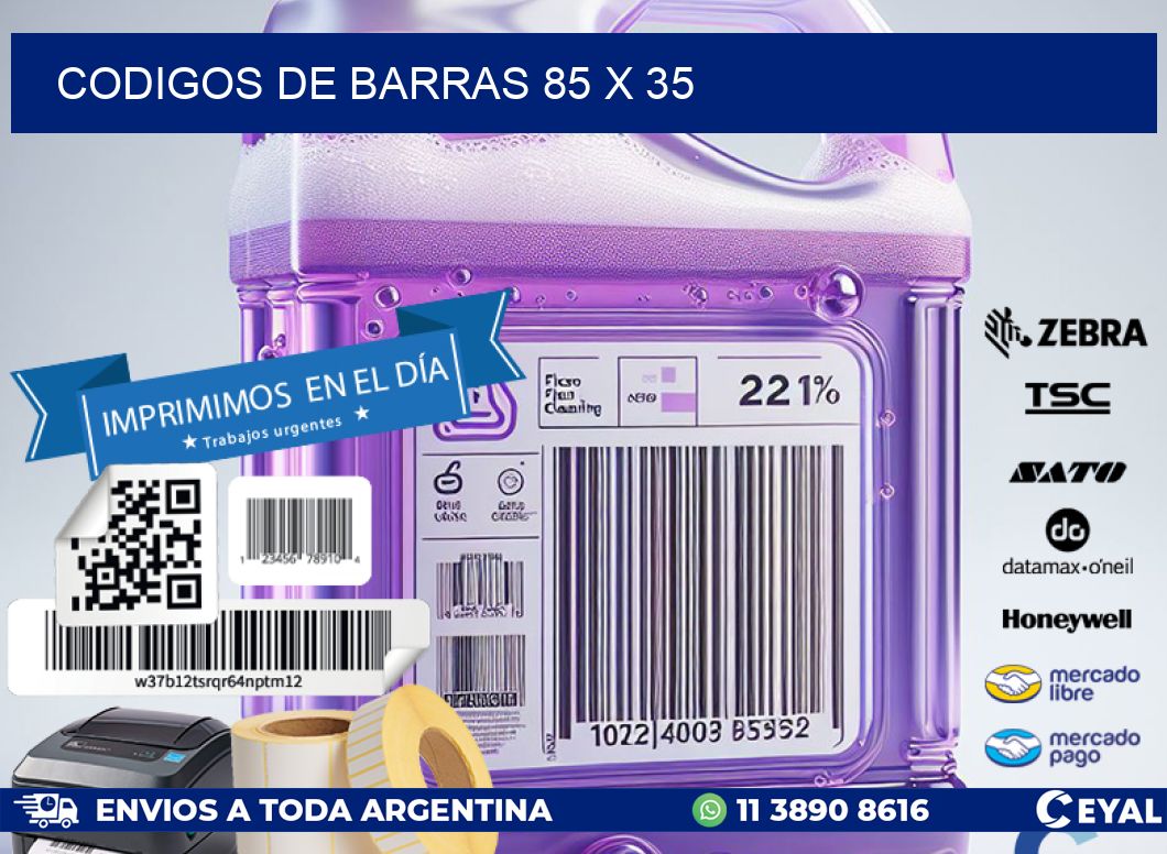 codigos de barras 85 x 35