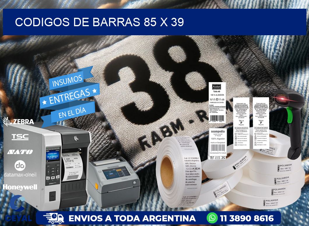 codigos de barras 85 x 39