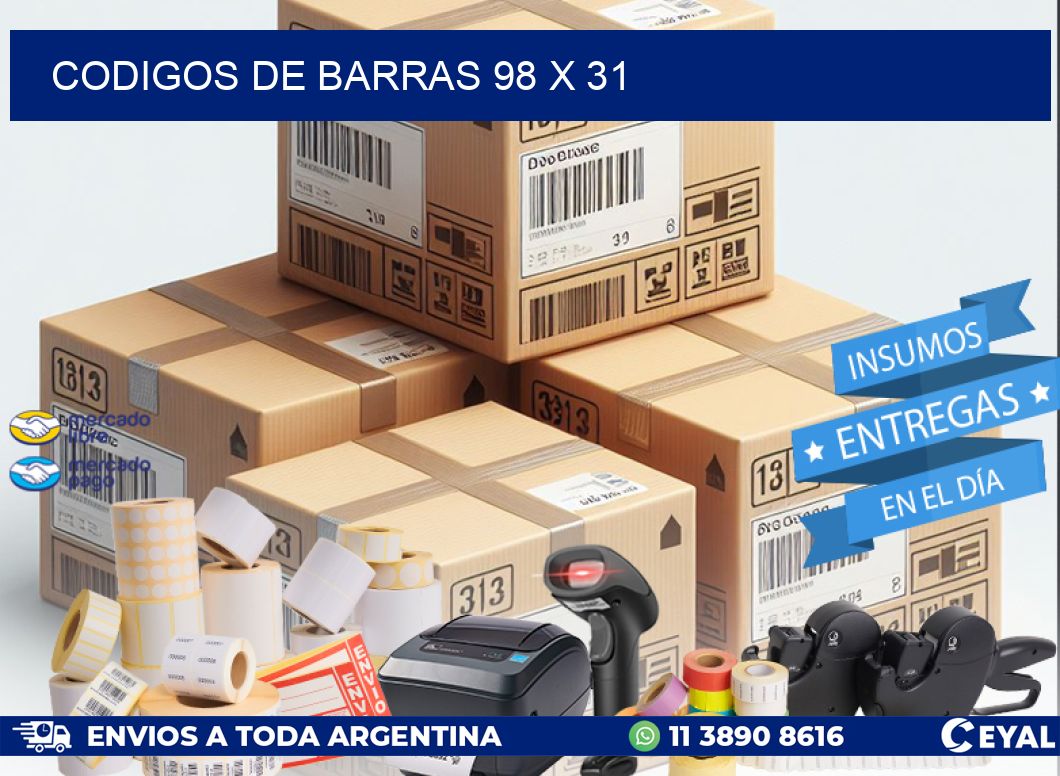 codigos de barras 98 x 31